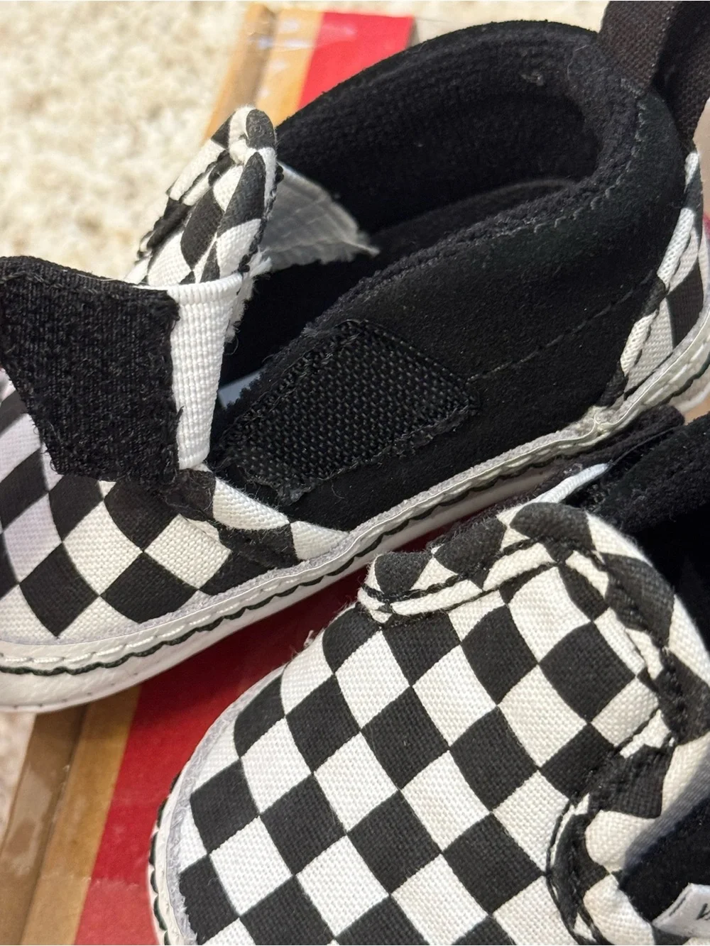 Vans Kids Black & White Checkerboard Slip-On Sneakers
